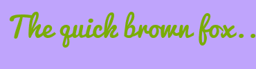 Image with Font Color 7AAC08 and Background Color BFA4FC
